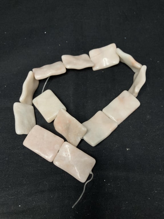 Group of Stone Beads: Group of Stone Beads, 1 1/8in