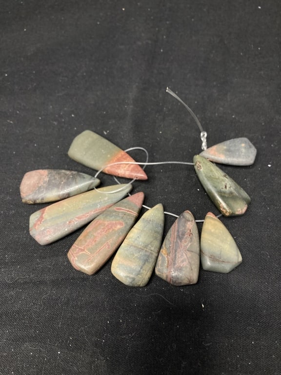 Group of Stone Beads: Group of Stone Beads, 7/8-1.75in