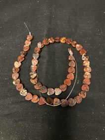 Group of Stone Heart Beads