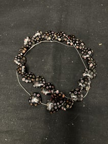 Group of Millefiori Glass Heart Beads