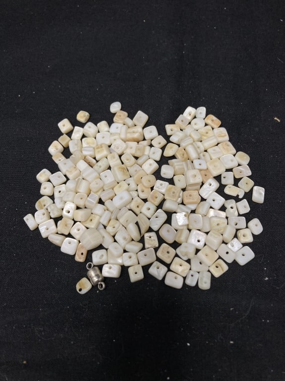 Group of Small Mother-of-Pearl Beads: Group of Small Mother-of-Pearl Beads