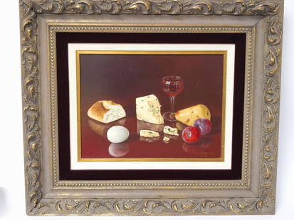 Still Life Oil Painting by C. Wahlbeck: Still Life Oil Painting by C. Wahlbeck, 26.5in by 23in