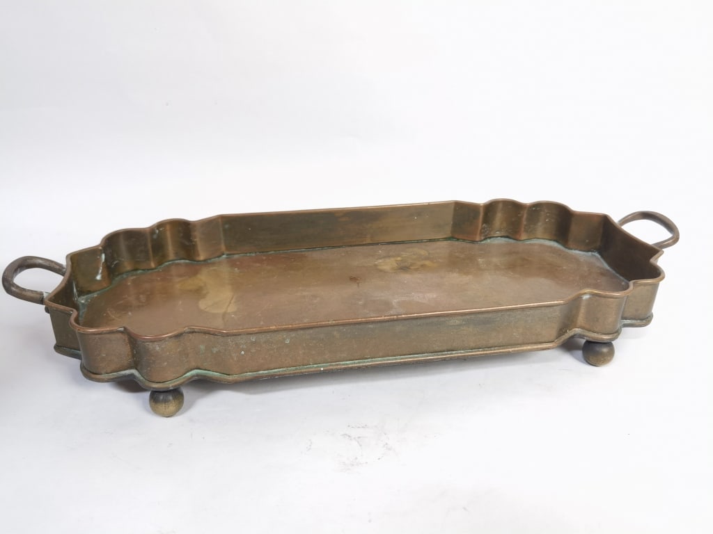 Vintage Bronze Two-Handle Long Tray (1 of 3)