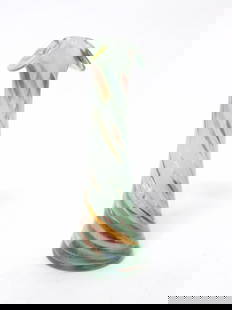 Swirl Art Glass Vase: Swirl Art Glass Vase, 6.5in