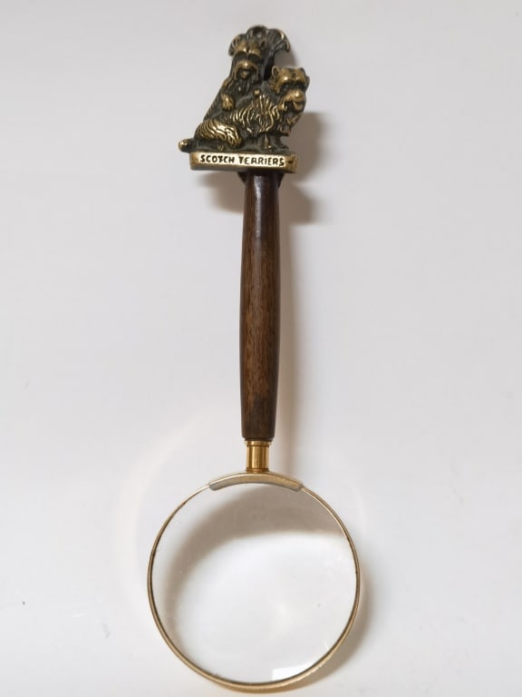 Vintage Scotch Terriers Wood Handle Magnifier (1 of 5)