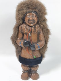 Vintage Inuit Eskimo Bow Hunter Doll