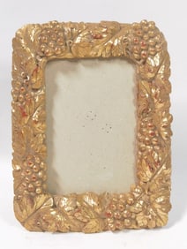 Vintage Gilt Wood Carved Grape Vine Photo Frame