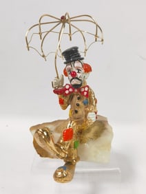 Vintage Ron Lee "Rainy Day Blues" Clown Figurine o