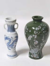 (2) Vintage Japanese Porcelain Vases