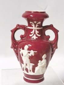Vintage Red Pottery Vase