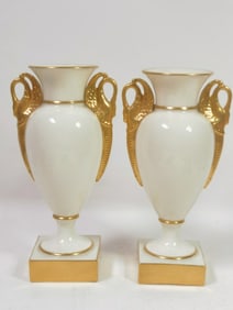 Pr. of Vintage Lenox Empire Trophy Vases