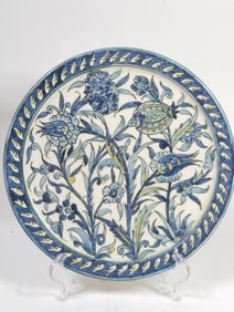 Vintage Jerusalem Hand Painted Pottery Plate