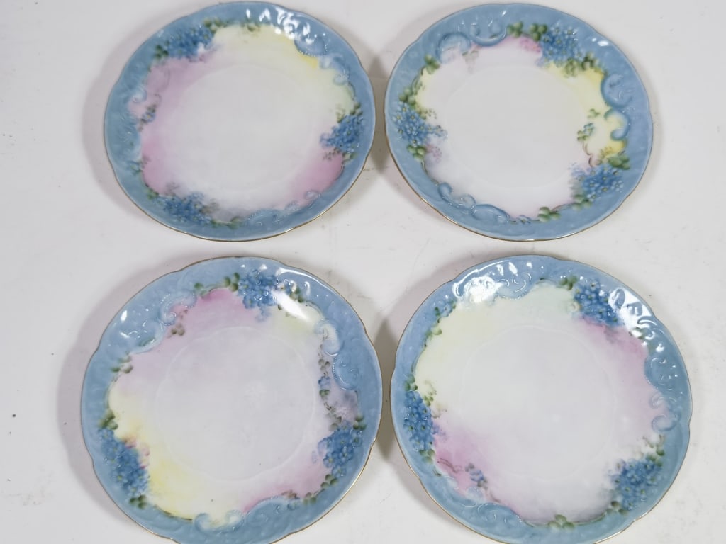 (4) Vintage Rosenthal Monbijou Bavarian Plates: (4) Vintage Rosenthal Monbijou Bavarian Plates, 5.75in