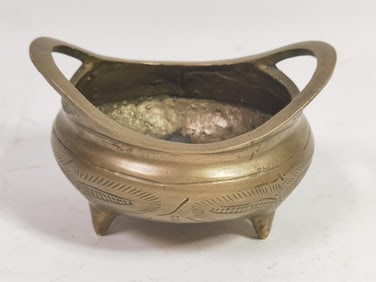 Vintage Chinese Bronze Three-Foot Censer