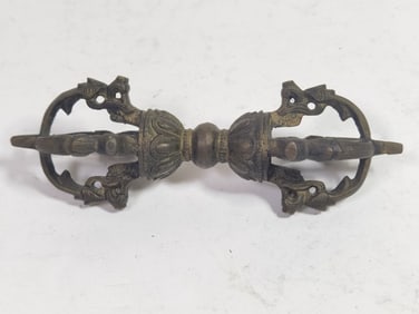 Vintage Chinese Tibetan Bronze Religious Scepter