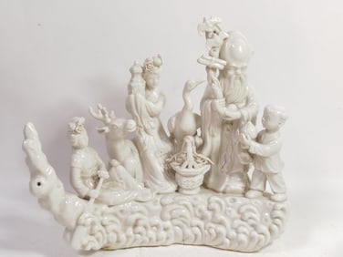 Vintage Chinese Porcelain Blanc de Chine Deities