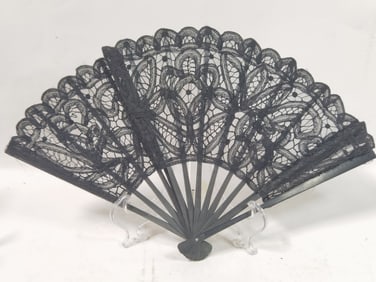Vintage Black Lace Fan