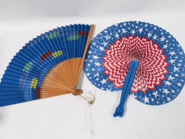 (2) Blue Fans