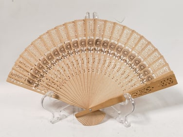 Vintage Chinese Tanxiang Wood Fan