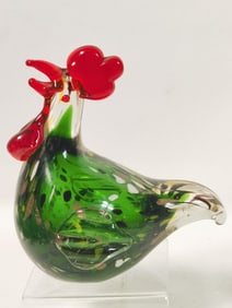 Vintage Murano Italy Art Glass Rooster