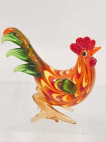 Vintage Murano Italy Art Glass Rooster