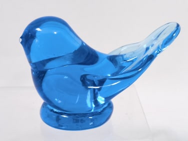 1997 Leoward Blue Glass Bird of Happiness