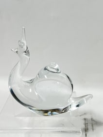 Vintage Crystal Snail Paperweight