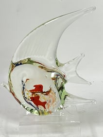 Vintage Murano Style Aquarium Glass Angelfish