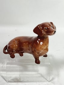 Vintage Beswcik Brown Dechshund Dog Figurine