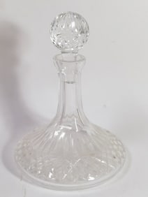 Vintage Clear Crystal Disc Decanter