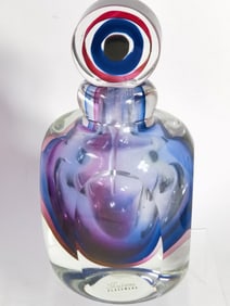 Vintage Murano Italy MCM Faceted Purple Perfume Bo