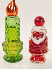 (2) Christmas Perfume Bottles