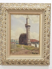 Vintage Landscape Oil Painting, Signed Franta Maly