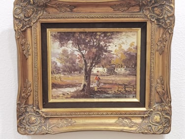 Vintage Landscape Oil Painting, Signed Balfour