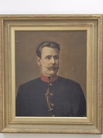 Antique Anonymous Portrait Oil Painting on Board