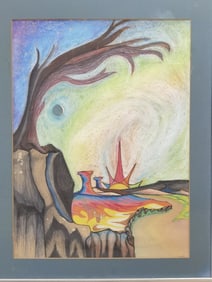Contemporary Surrealist Watercolor Painting, Signe