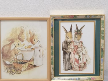 (2) Rabbit Wall Prints