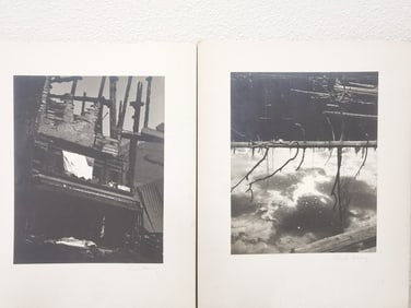 (2) Vintage Black and White Photo Prints, Signed