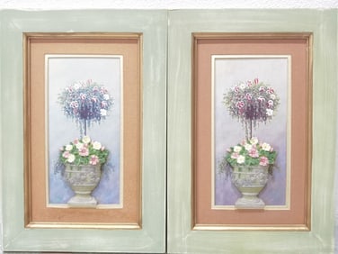 Pr. of Hand Painted 3D Wall Arts