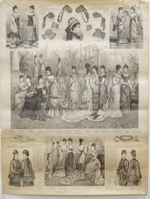 Vintage Victorian Style Clothes Pattern Print