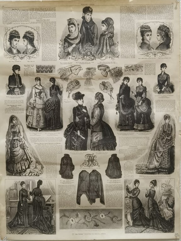Vintage Victorian Style Clothes Pattern Print (1 of 6)