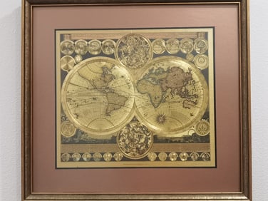 World Map by Peter Schenk the Elder Print