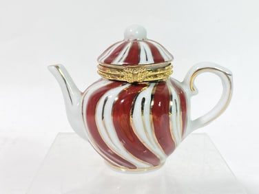 Italian Design Ceramics Teapot Trinket Box