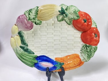 1991 Fitz & Floyd Porcelain Vegetable Garden Plate