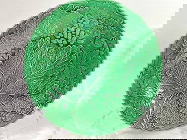 Vintage Porcelain Majolica Grapevine Plate