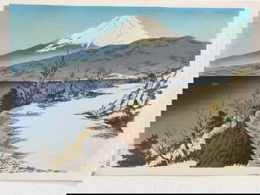 Vintage Japanese Tokuriki Tomiki Chiro Woodblock P