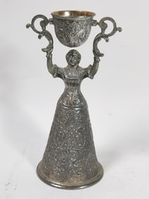 Vintage German Silver Plated Wedding Goblet