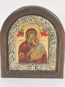 Copy of Old Byzantine Icon in 950 Silver