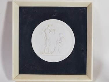 Vintage Royal Copenhagen Bisque Porcelain Plaque