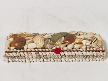 Vintage Shell Covered Jewelry Box